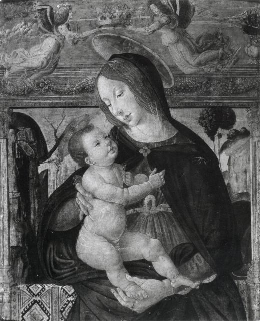Sotheby's — Alesso di Benozzo - sec. XV/ XVI - Madonna con Bambino incoronata da angeli — insieme